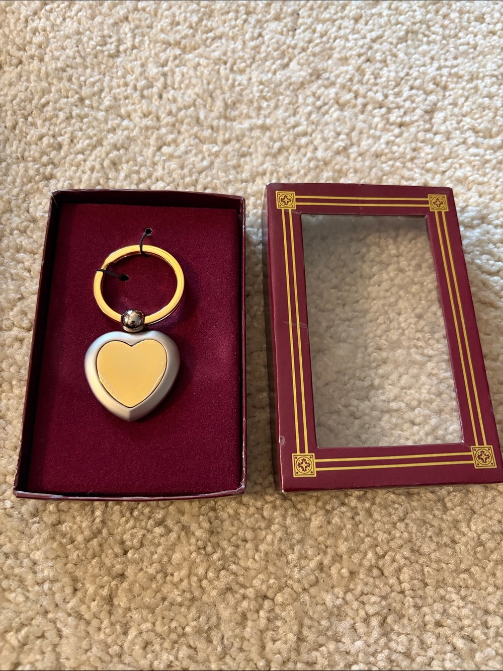 Women’s Two-Tone Heart-Shaped Keychain NIB